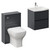 Montego Graphite Grey 1000mm Vanity Unit and Toilet Suite with Angel Basin Left Hand View thumbnail