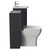 Montego Graphite Grey 1000mm Vanity Unit and Toilet Suite with Angel Basin Side View thumbnail