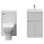 Montego Gloss White 1000mm Vanity Unit and Toilet Suite with Rimini Basin Front View thumbnail