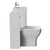 Montego Gloss White 1000mm Vanity Unit and Toilet Suite with Rimini Basin Side View thumbnail