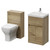 Montego Autumn Oak 1000mm Vanity Unit and Toilet Suite with Rimini Basin Right Hand View thumbnail