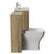 Montego Autumn Oak 1000mm Vanity Unit and Toilet Suite with Rimini Basin Side View thumbnail