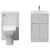 Montego Gloss White 1000mm Vanity Unit and Toilet Suite with Arc Basin Front View thumbnail