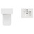 Montego Gloss White 1000mm Vanity Unit and Toilet Suite with Arc Basin Top View thumbnail