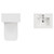 Montego Satin White 1000mm Vanity Unit and Toilet Suite with Arc Basin Top View thumbnail