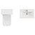 Montego Gloss White 1100mm Vanity Unit and Toilet Suite with Glide Basin Top View thumbnail