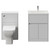 Montego Satin White 1100mm Vanity Unit and Toilet Suite with Glide Basin Front View thumbnail