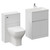 Montego Satin White 1100mm Vanity Unit and Toilet Suite with Glide Basin Left Hand View thumbnail