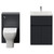 Montego Graphite Grey 1100mm Vanity Unit and Toilet Suite with Glide Basin Front View thumbnail