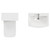 Montego Gloss White 1100mm Vanity Unit and Toilet Suite with Angel Basin Top View thumbnail