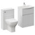 Montego Satin White 1100mm Vanity Unit and Toilet Suite with Angel Basin Left Hand View thumbnail
