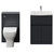 Montego Graphite Grey 1100mm Vanity Unit and Toilet Suite with Angel Basin Front View thumbnail
