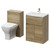 Montego Autumn Oak 1100mm Vanity Unit and Toilet Suite with Angel Basin Right Hand View thumbnail