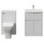 Montego Gloss White 1100mm Vanity Unit and Toilet Suite with Rimini Basin Front View thumbnail