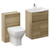 Montego Autumn Oak 1100mm Vanity Unit and Toilet Suite with Rimini Basin Left Hand View thumbnail