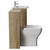Montego Autumn Oak 1100mm Vanity Unit and Toilet Suite with Rimini Basin Side View thumbnail