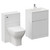 Montego Gloss White 1100mm Vanity Unit and Toilet Suite with Arc Basin Left Hand View thumbnail