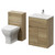Montego Autumn Oak 1100mm Vanity Unit and Toilet Suite with Arc Basin Right Hand View thumbnail