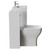 Montego Gloss White 1300mm Vanity Unit and Toilet Suite with Glide Basin Side View thumbnail