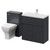 Montego Graphite Grey 1300mm Vanity Unit and Toilet Suite with Glide Basin Right Hand View thumbnail