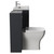 Montego Graphite Grey 1300mm Vanity Unit and Toilet Suite with Glide Basin Side View thumbnail