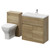 Montego Autumn Oak 1300mm Vanity Unit and Toilet Suite with Glide Basin Right Hand View thumbnail