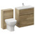 Montego Autumn Oak 1300mm Vanity Unit and Toilet Suite with Glide Basin Left Hand View thumbnail