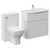 Montego Gloss White 1300mm Vanity Unit and Toilet Suite with Angel Basin Left Hand View thumbnail