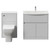 Montego Satin White 1300mm Vanity Unit and Toilet Suite with Angel Basin Front View thumbnail