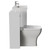 Montego Gloss White 1300mm Vanity Unit and Toilet Suite with Rimini Basin Side View thumbnail