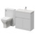 Montego Satin White 1300mm Vanity Unit and Toilet Suite with Rimini Basin Right Hand View thumbnail