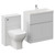 Montego Satin White 1300mm Vanity Unit and Toilet Suite with Rimini Basin Left Hand View thumbnail