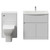 Montego Gloss White 1300mm Vanity Unit and Toilet Suite with Arc Basin Front View thumbnail