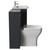 Montego Graphite Grey 1300mm Vanity Unit and Toilet Suite with Arc Basin Side View thumbnail