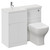 Montego Combination Gloss White 1000mm 2 Door 1 Drawer Vanity Unit Toilet Suite with Left Hand Square Lucia Basin Left Hand View thumbnail