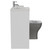 Montego Combination Gloss White 1000mm 2 Door 1 Drawer Vanity Unit Toilet Suite with Left Hand Square Lucia Basin Side View thumbnail