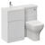 Montego Combination Satin White 1000mm 2 Door 1 Drawer Vanity Unit Toilet Suite with Left Hand Square Lucia Basin Left Hand View thumbnail