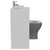 Montego Combination Satin White 1000mm 2 Door 1 Drawer Vanity Unit Toilet Suite with Left Hand Square Lucia Basin Side View thumbnail