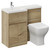 Montego Combination Autumn Oak 1000mm 2 Door 1 Drawer Vanity Unit Toilet Suite with Left Hand Square Lucia Basin Left Hand View thumbnail