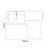 Montego Combination Autumn Oak 1000mm 2 Door 1 Drawer Vanity Unit Toilet Suite with Left Hand Square Lucia Basin Dimensions Top thumbnail