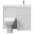 Montego Combination Gloss White 1000mm 2 Door 1 Drawer Vanity Unit Toilet Suite with Right Hand Square Lucia Basin Front View thumbnail