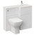 Montego Combination Gloss White 1000mm 2 Door 1 Drawer Vanity Unit Toilet Suite with Right Hand Square Lucia Basin Left Hand View thumbnail