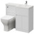 Montego Combination Satin White 1000mm 2 Door 1 Drawer Vanity Unit Toilet Suite with Right Hand Square Lucia Basin Right Hand View thumbnail