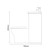 Montego Combination Satin White 1000mm 2 Door 1 Drawer Vanity Unit Toilet Suite with Right Hand Square Lucia Basin Dimensions Side thumbnail