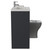 Montego Combination Graphite Grey 1100mm 2 Door 1 Drawer Vanity Unit Toilet Suite with Left Hand Square Lucia Basin Side View thumbnail