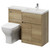 Montego Combination Autumn Oak 1100mm 2 Door 1 Drawer Vanity Unit Toilet Suite with Right Hand Square Lucia Basin Right Hand View thumbnail