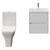 Montego Gloss White 500mm Wall Mounted 2 Drawer Vanity Unit and Kingston Toilet Suite with Glide Basin Front View thumbnail