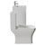 Montego Satin White 500mm Wall Mounted 2 Drawer Vanity Unit and Kingston Toilet Suite with Glide Basin Side View thumbnail