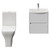 Montego Gloss White 500mm Wall Mounted 2 Drawer Vanity Unit and Kingston Toilet Suite with Arc Basin Front View thumbnail