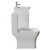 Montego Gloss White 500mm Wall Mounted 2 Drawer Vanity Unit and Kingston Toilet Suite with Arc Basin Side View thumbnail